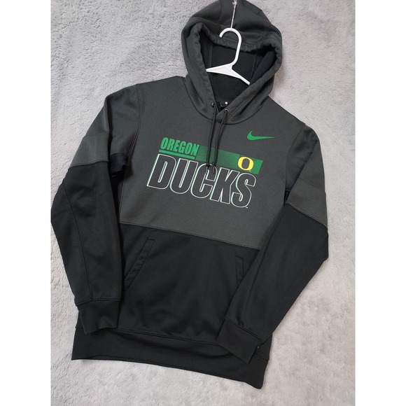 Nike Other - Oregon Ducks Hoodie Mens Small Nike NCAA On Field Dri Fit Fleece Black Gray S